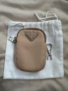 Prada Beige Nylon Mini Pouch for Prada Re-Nylon 2005 bag broken